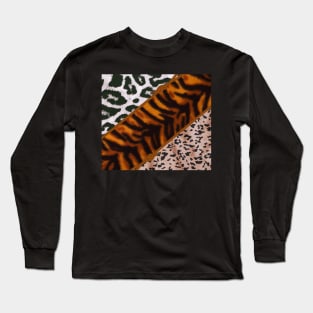 three mix in one animal print Long Sleeve T-Shirt